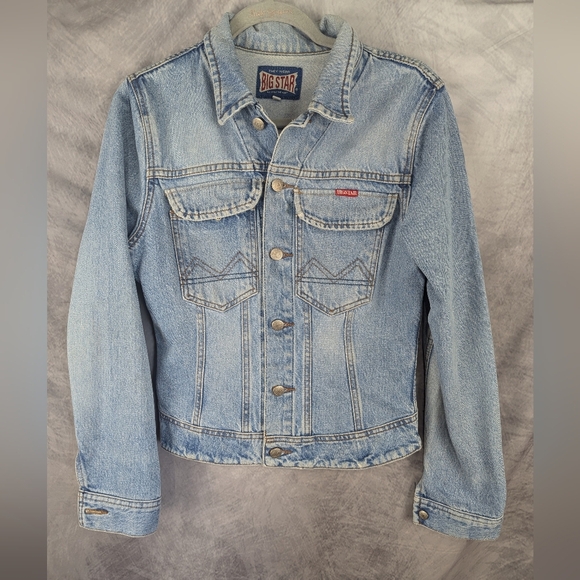 Big Star Large Jean Jacket Faded And Worn Vibe - Picture 1 of 9
